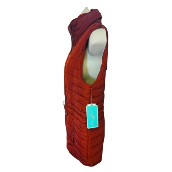 Copper Key Rustic Brown Zip Front Puffer Vest, Size XL Girls,NWT - Picture 3 of 16